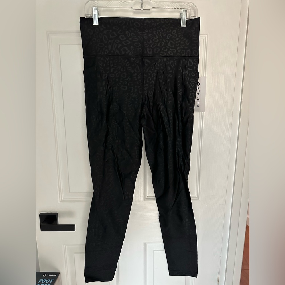 Athleta Black Leopard Print Leggings